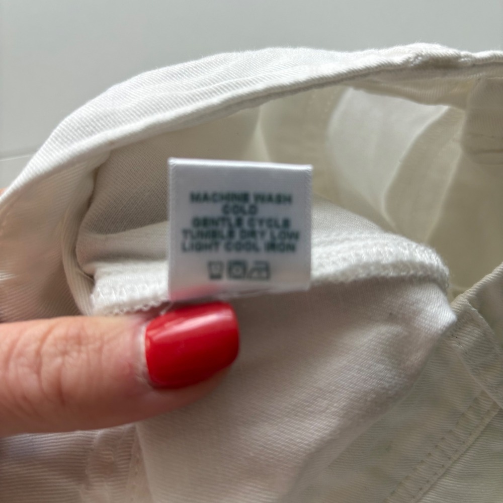 Xirena Chino Pants Womens Size Small White Cotton Utility Patch Pocket Made USA - Picture 9 of 10